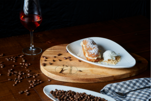 Eclair relleno de crema de moka